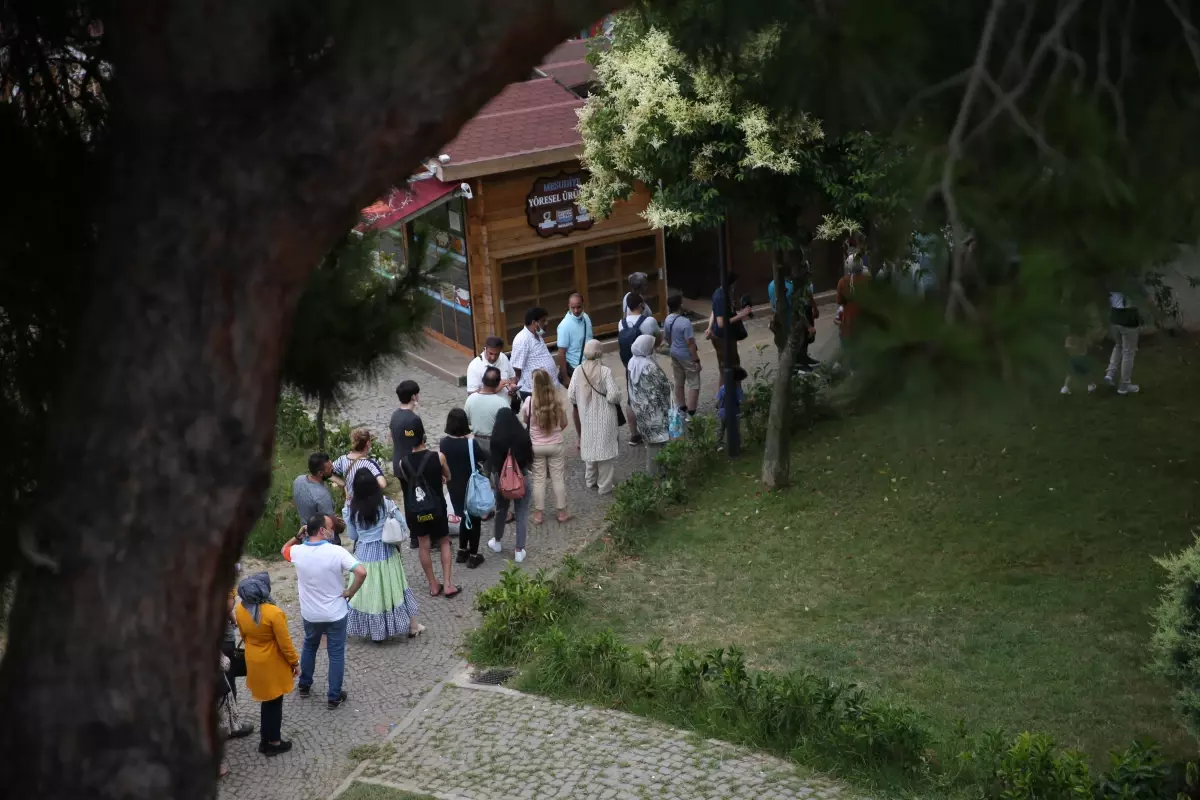 Ordu\'da Kurban Bayramı\'nın ilk gününde tatilciler teleferik için uzun kuyruklar oluşturdu