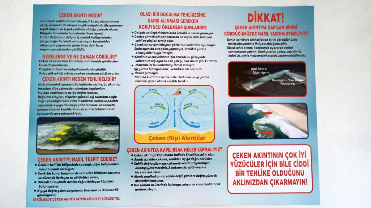 Polisten "çeken akıntı" uyarısı