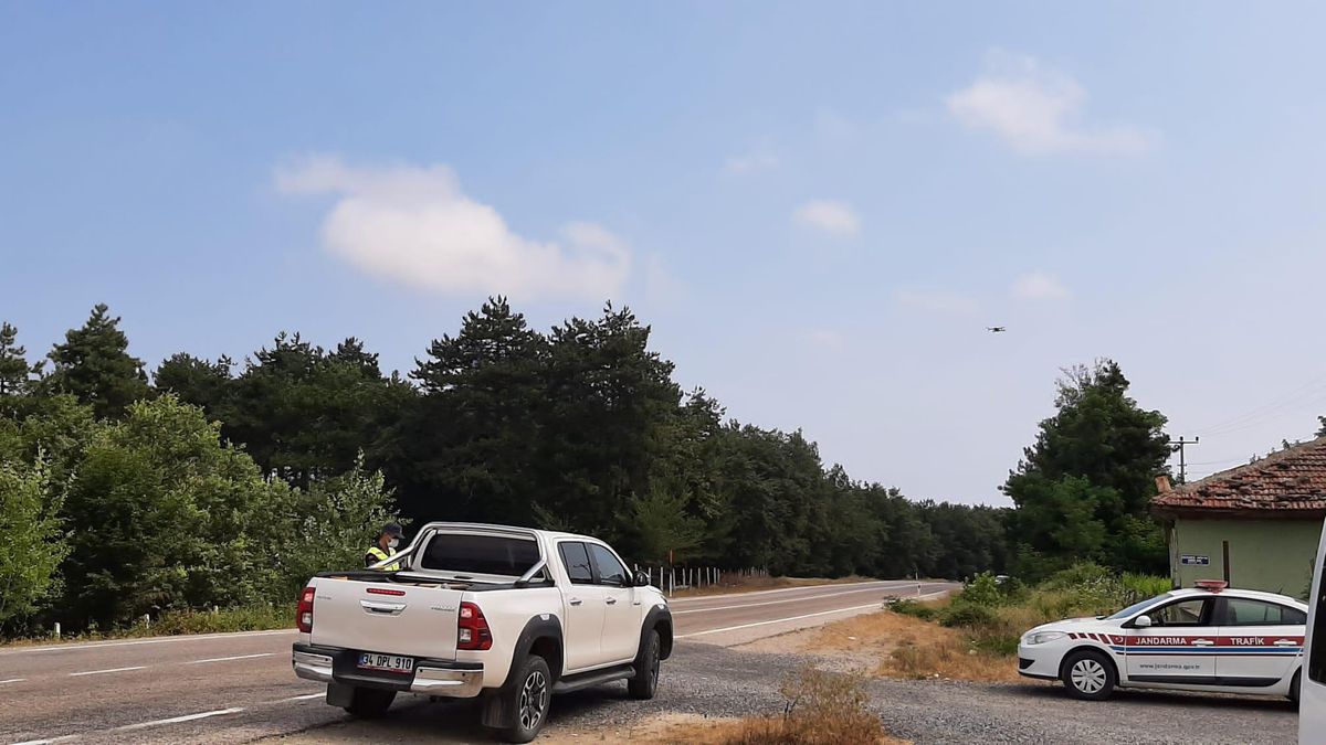 Samsun\'da jandarma ekipleri drone destekli uygulama yaptı