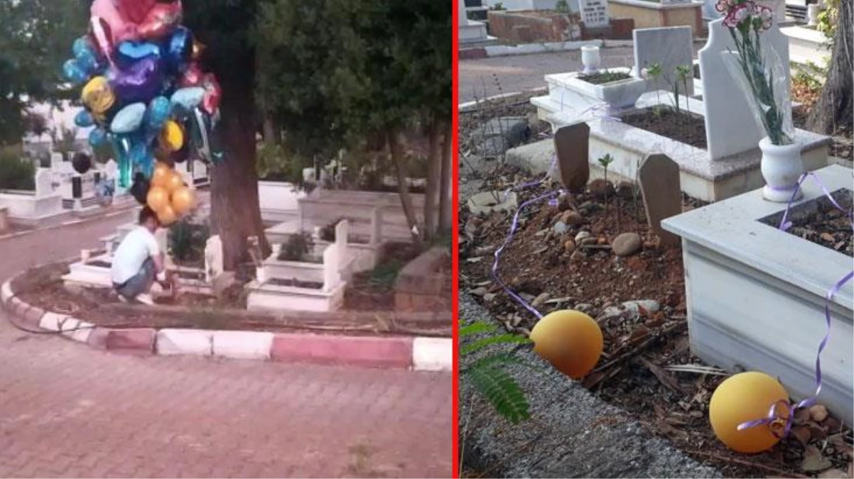 Çocuk mezarlarını tek tek dolaşıp, balon bağlıyordu! Sosyal medyada yankı uyandıran balon satıcısının sırrı çözüldü