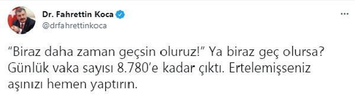 Koronavirüs salgınında günlük vaka sayısı 8 bin 151 oldu (2)