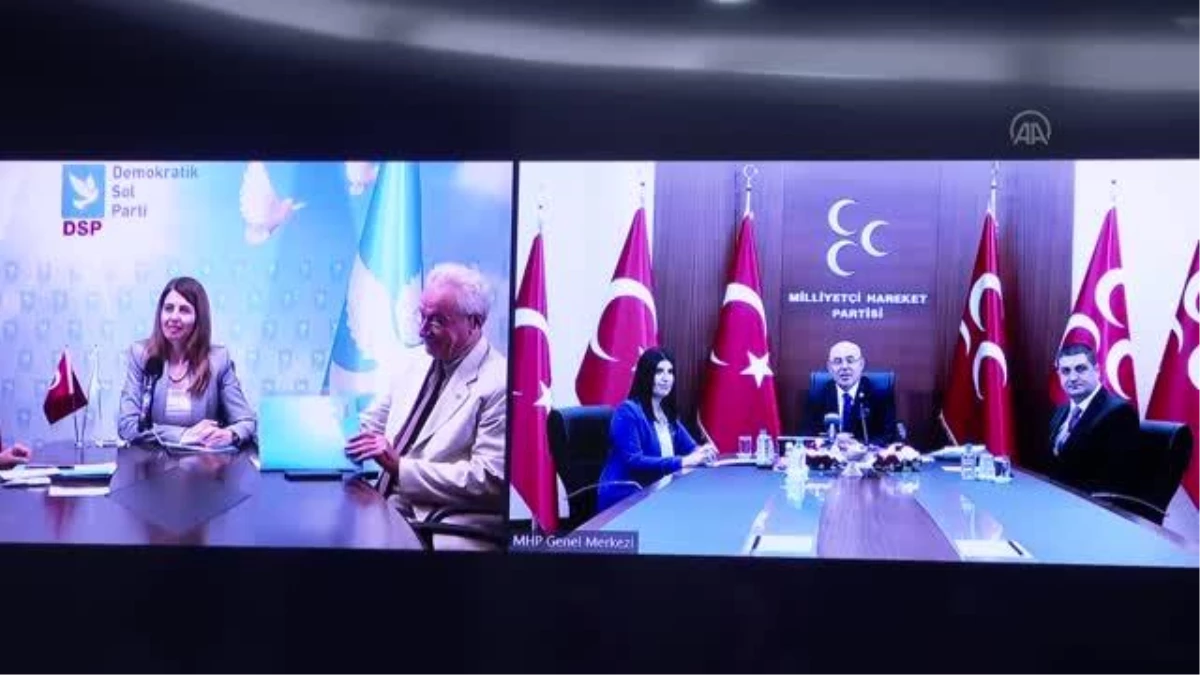 MHP heyeti, Saadet Partisi heyeti ile video konferans aracılığıyla bayramlaştı