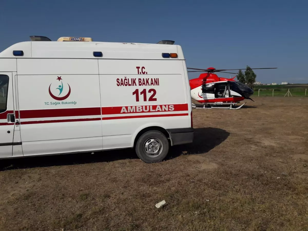 Adana\'da ambulans helikopter denizde boğulma tehlikesi geçiren çocuk için havalandı