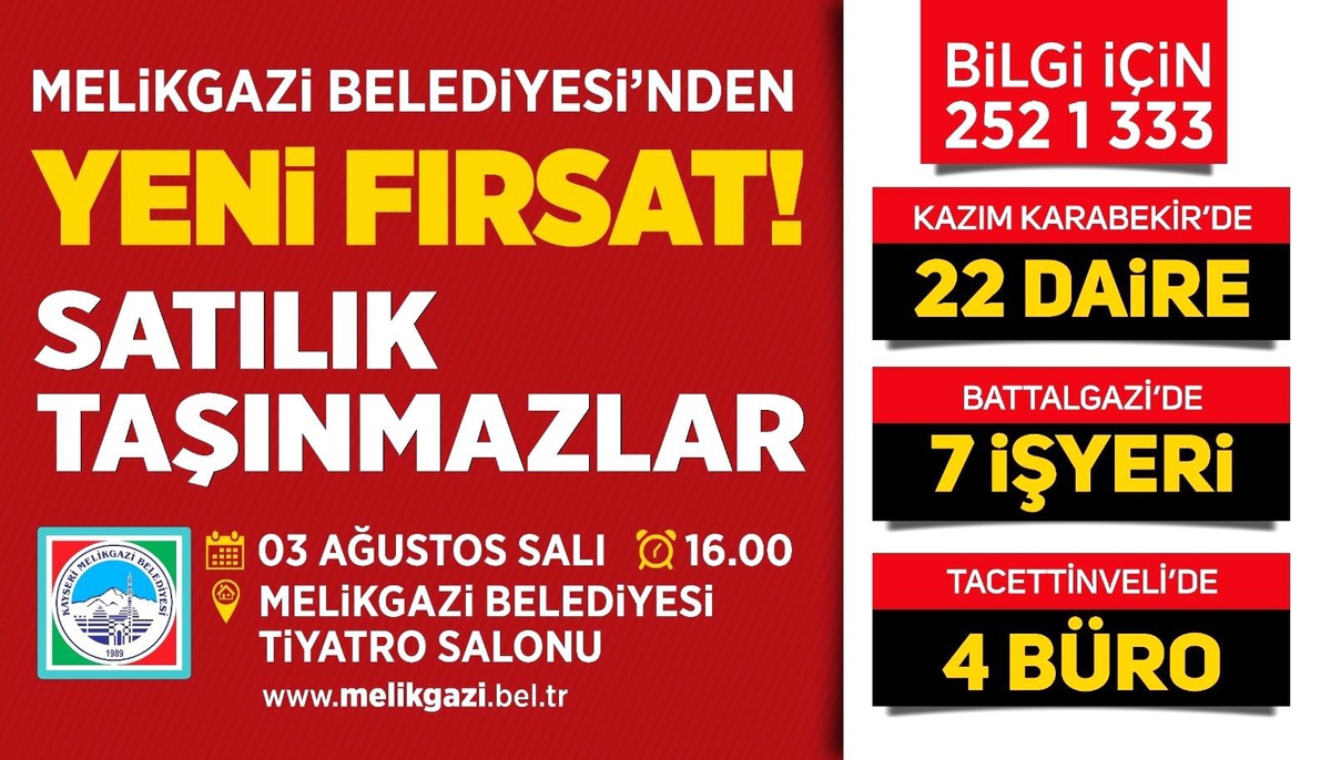 Son dakika: Melikgazi Belediyesi\'nden yepyeni yatırım fırsatları