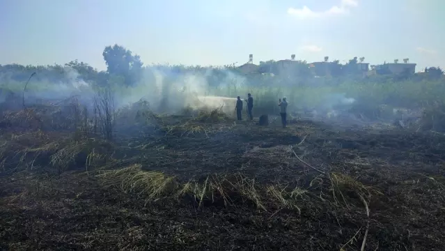 Hatay'da sazlık yangını kontrol altına alındı Hatay'da sazlık yangını kontrol altına alındı