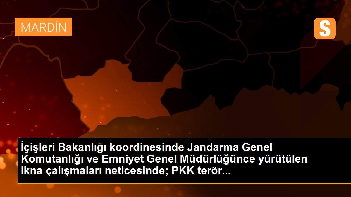 İçişleri: PKK\'dan kaçan 1 örgüt mensubu teslim oldu