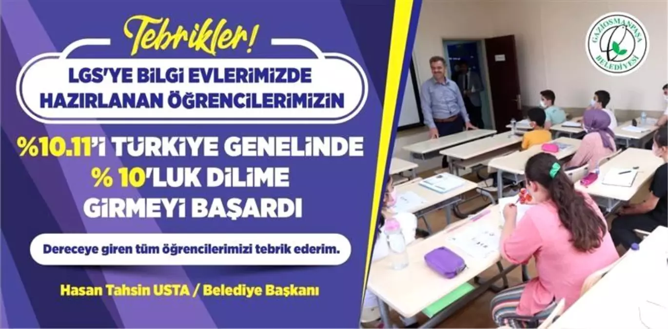 LGS\'ye Gaziosmanpaşa Belediyesi Bilgi Evleri\'nde hazırlanan öğrenciler hayallerine kavuştu