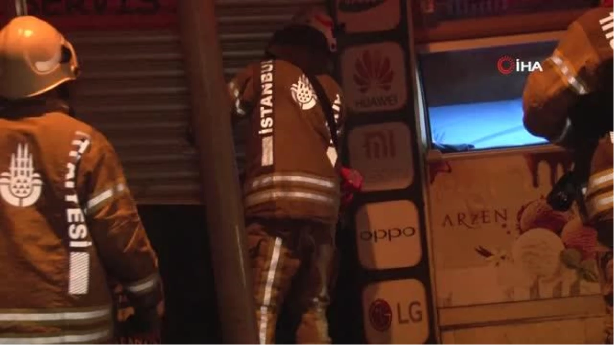 Şişli Feriköy\'de elektronik cihaz dükkânında korkutan yangın