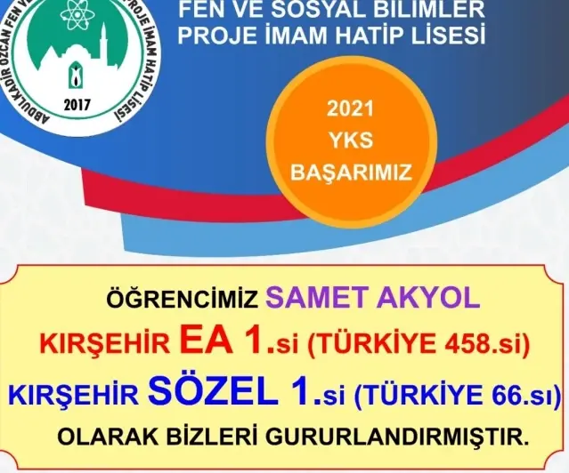 Kirsehir De Imam Hatip Lisesi Ilk Mezunlarini Verdigi Yil Yks De Il Birincisi Cikardi Son Dakika