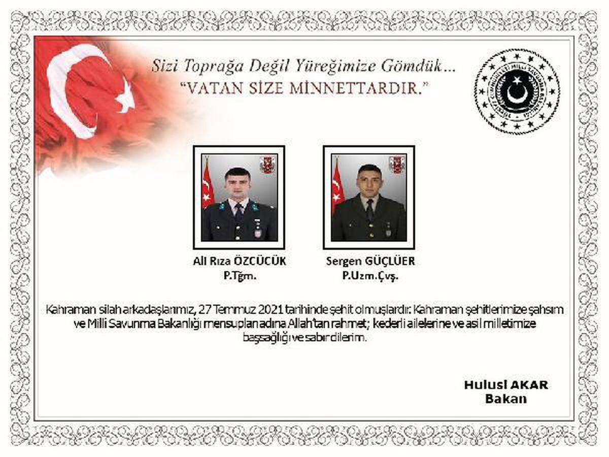 Pençe Harekatı bölgesinde çatışma: 2 şehit, 1 yaralı (2)
