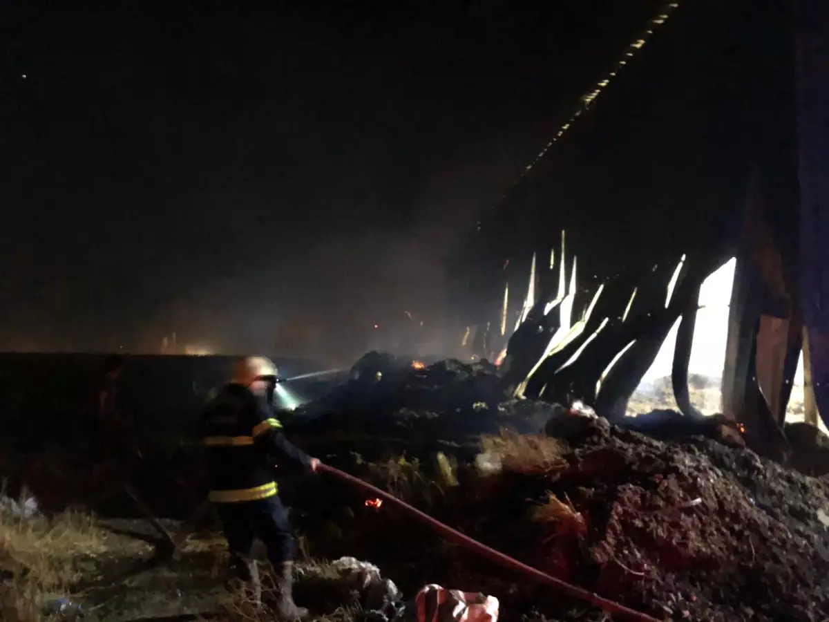 Yem fabrikasında çıkan yangın söndürüldü