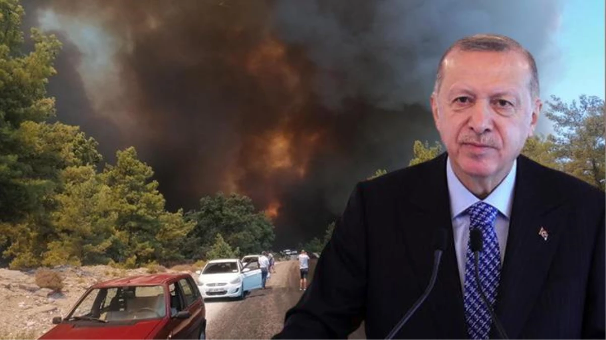 Cumhurbaşkanı Erdoğan, yangın bölgesindeki Bakanlarla görüştü