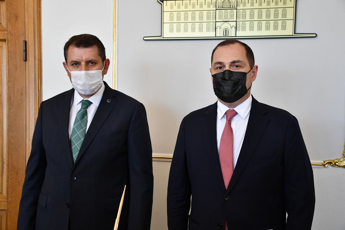 Gürcistan\'ın Ankara Büyükelçisi Janjgava\'dan Sivas Valisi Ayhan\'a ziyaret
