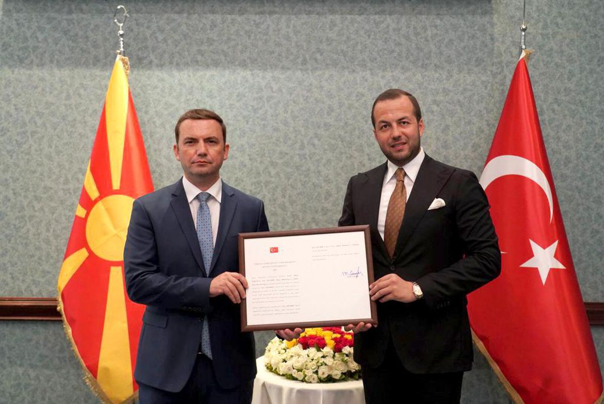 İş insanı Eser Cevahir\'e Kuzey Makedonya Fahri Konsolosluğu beratı verildi