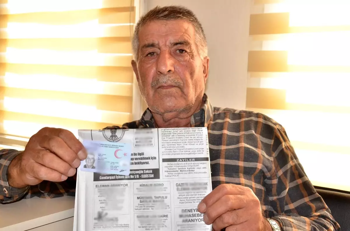 Kaybettiği kimliği 70 yaşındaki çiftçinin kabusu oldu