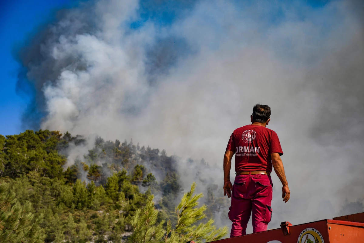 Son dakika haberi: Mersin Aydıncık\'ta yangına karadan müdahale sürüyor
