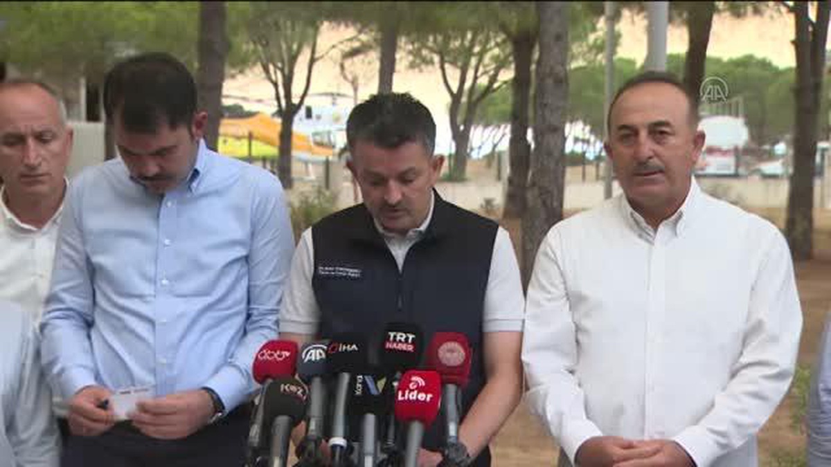Son dakika haberi: Bakanlar, orman yangınlarıyla ilgili Antalya\'da konuştu: (1)
