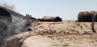 Suriye'de YPG/PKK işgalindeki bölgelerde ilkel yollarla işlenen petrol sivillerin sağlığını tehlikeye atıyor