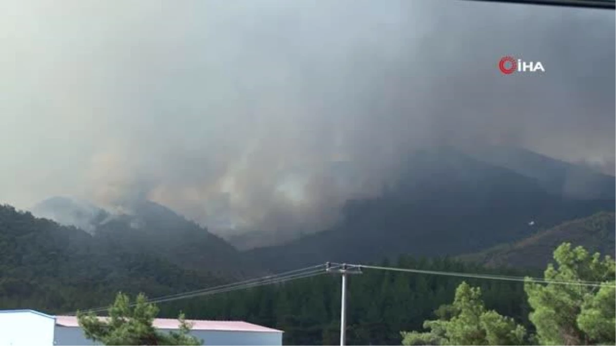 Son dakika haberi... Marmaris\'teki orman yangını devam ediyor