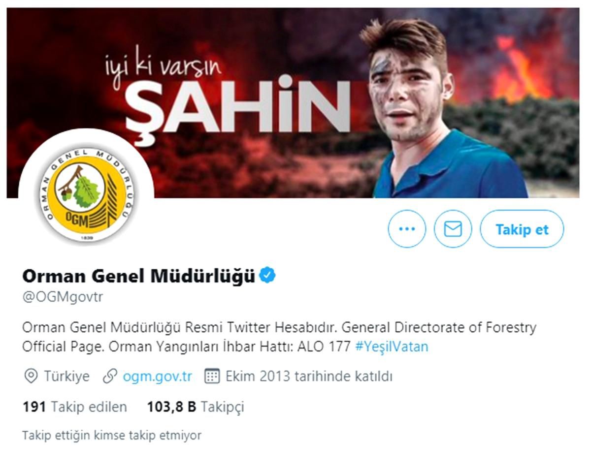 OGM \'İyi ki varsın Şahin\' paylaşımı