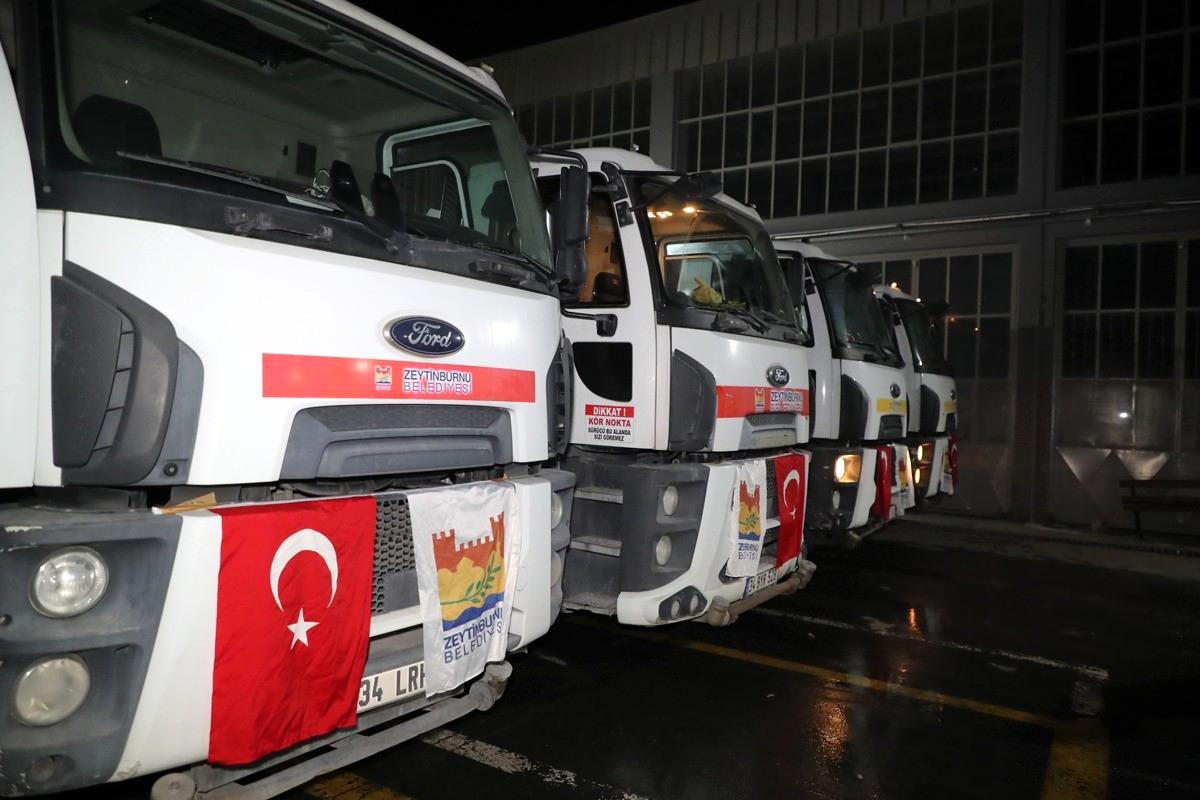 Zeytinburnu Belediyesi\'nden yangın bölgelerine destek