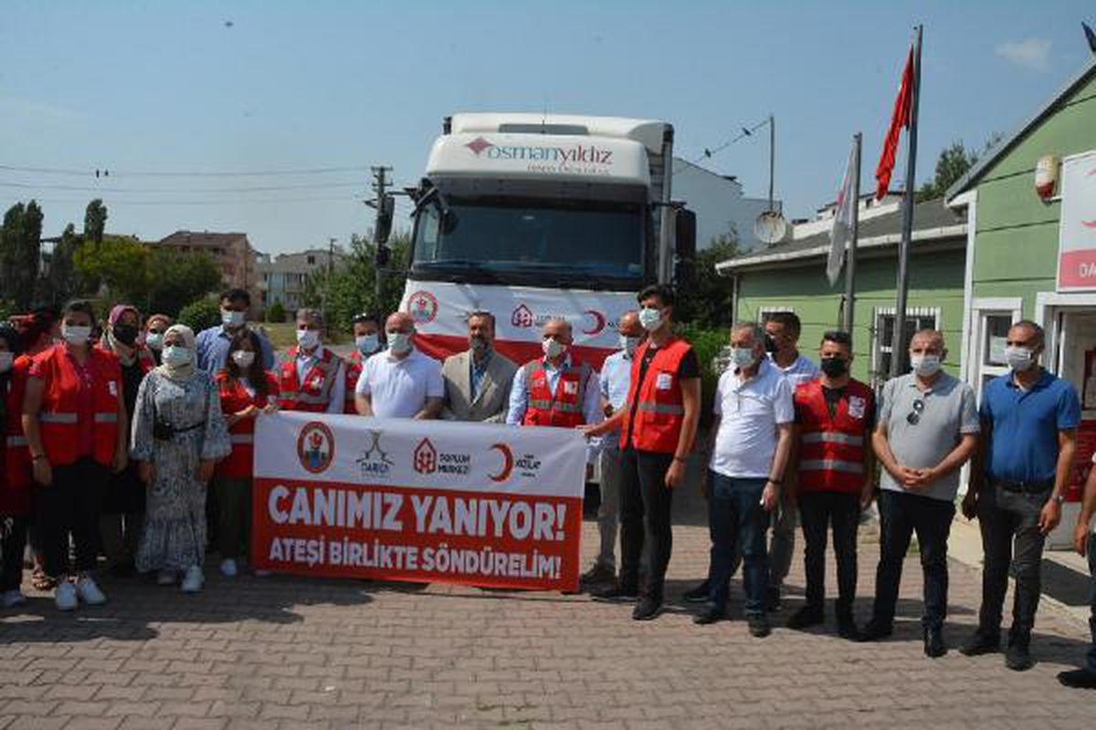 Darıca\'dan, Manavgat\'a TIR dolusu yardım
