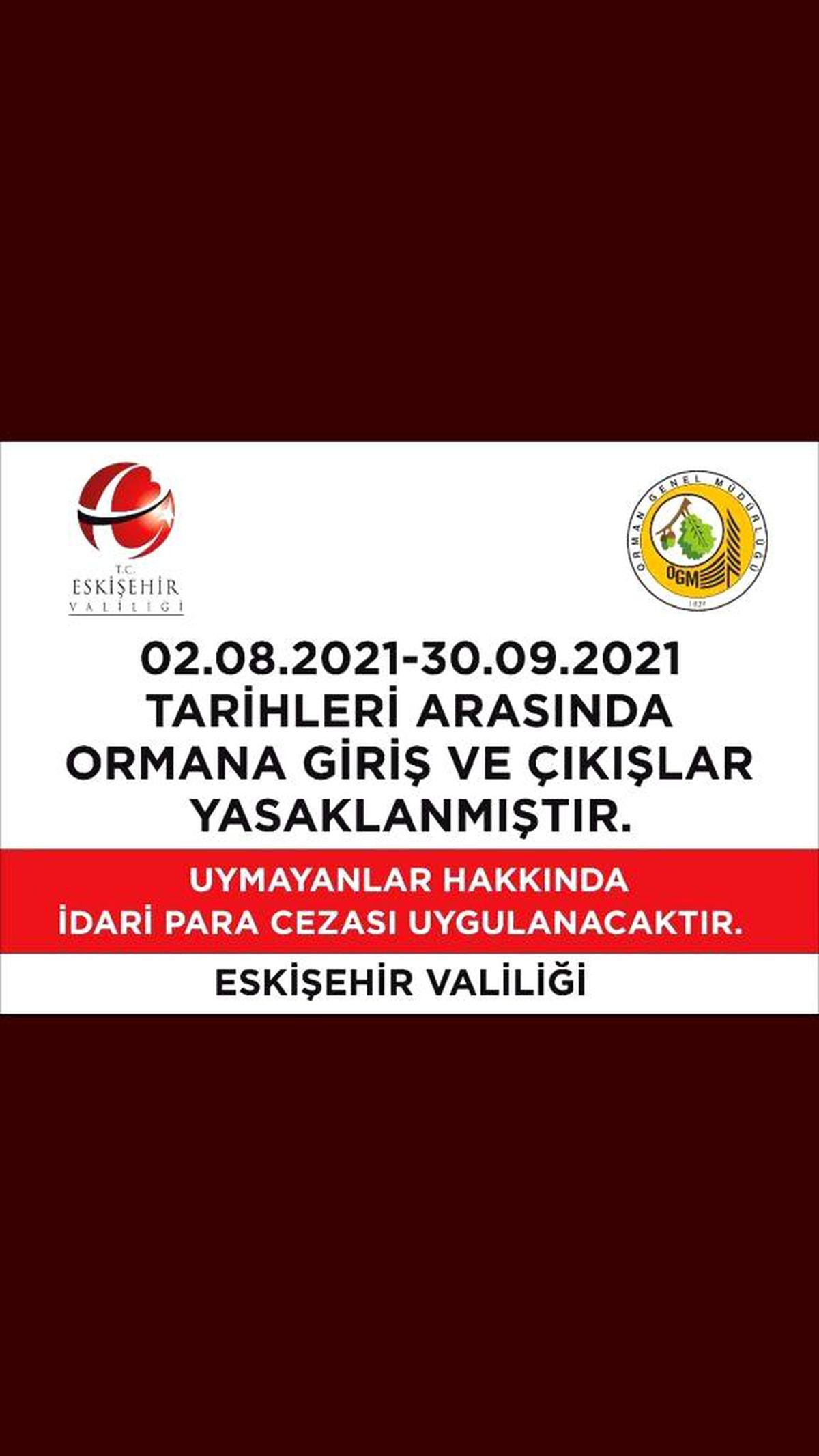 Eskişehir\'de ormanlara giriş-çıkışlar yasaklandı
