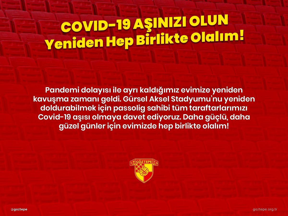 Göztepe\'den taraftarına aşı çağrısı