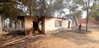 Yangında kilerleri yanan aile teselliyi alevlerin evlerine ulaşmamasında buldu