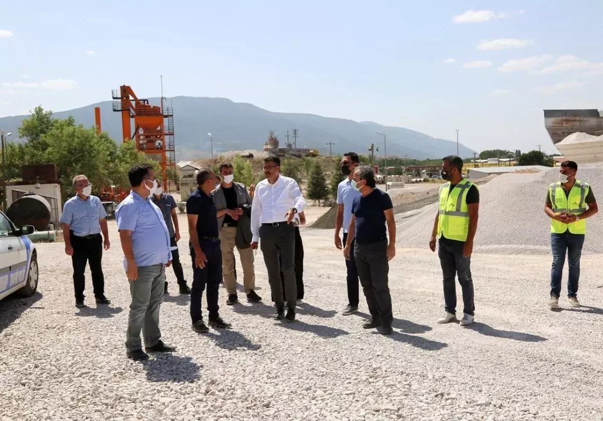 Beton yol tesisinde 80 bin ton malzeme üretildi