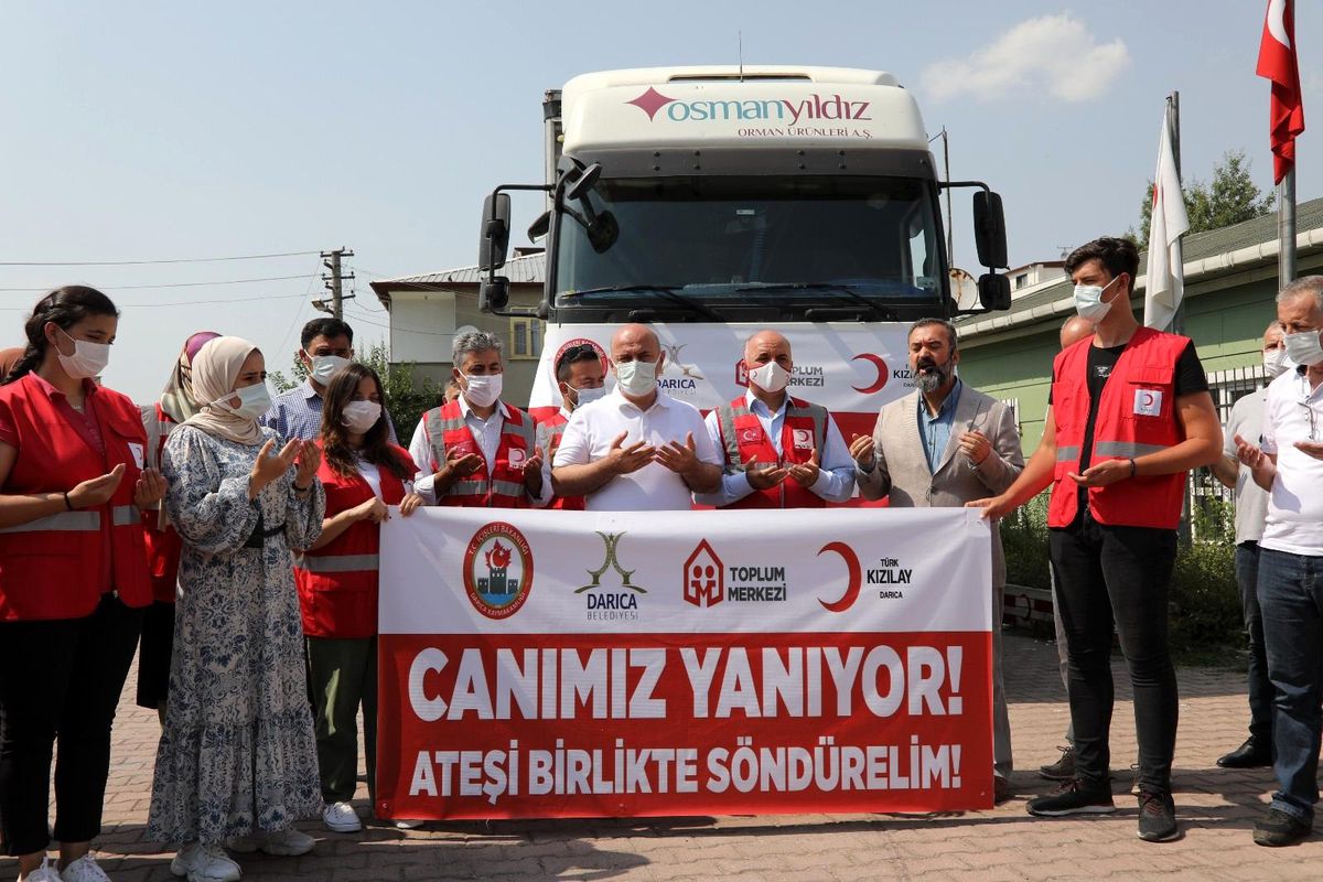 Darıca\'dan Manavgat\'a yardım tırı
