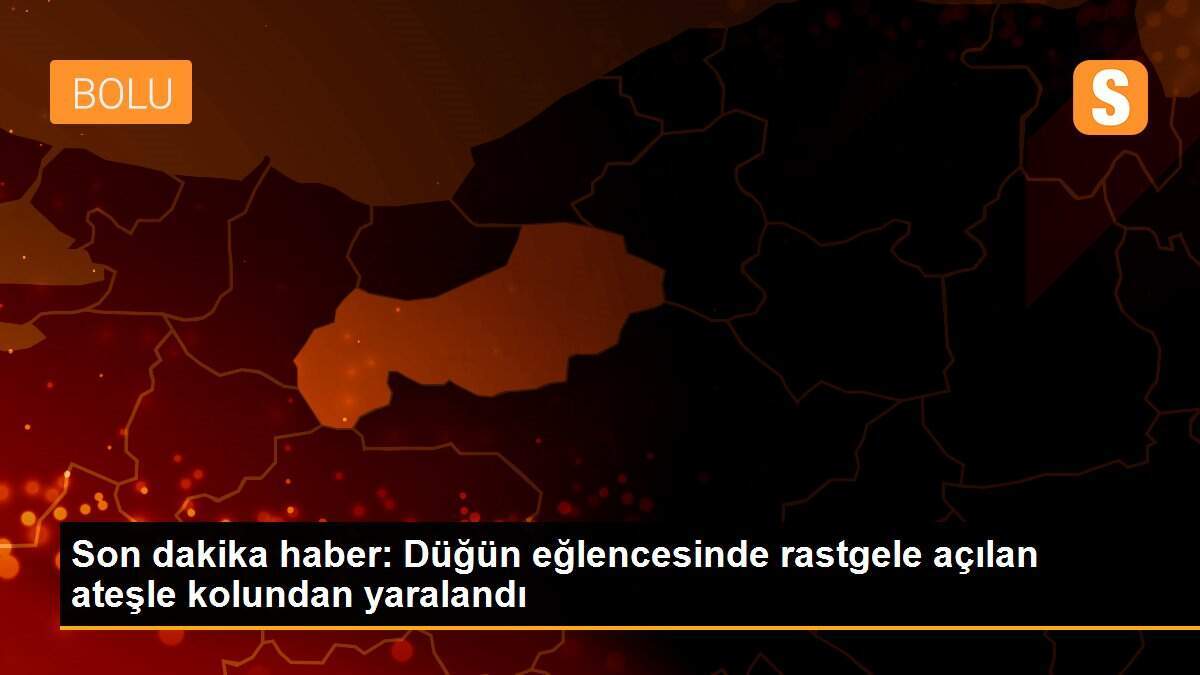Son dakika haber: Düğün eğlencesinde rastgele açılan ateşle kolundan yaralandı
