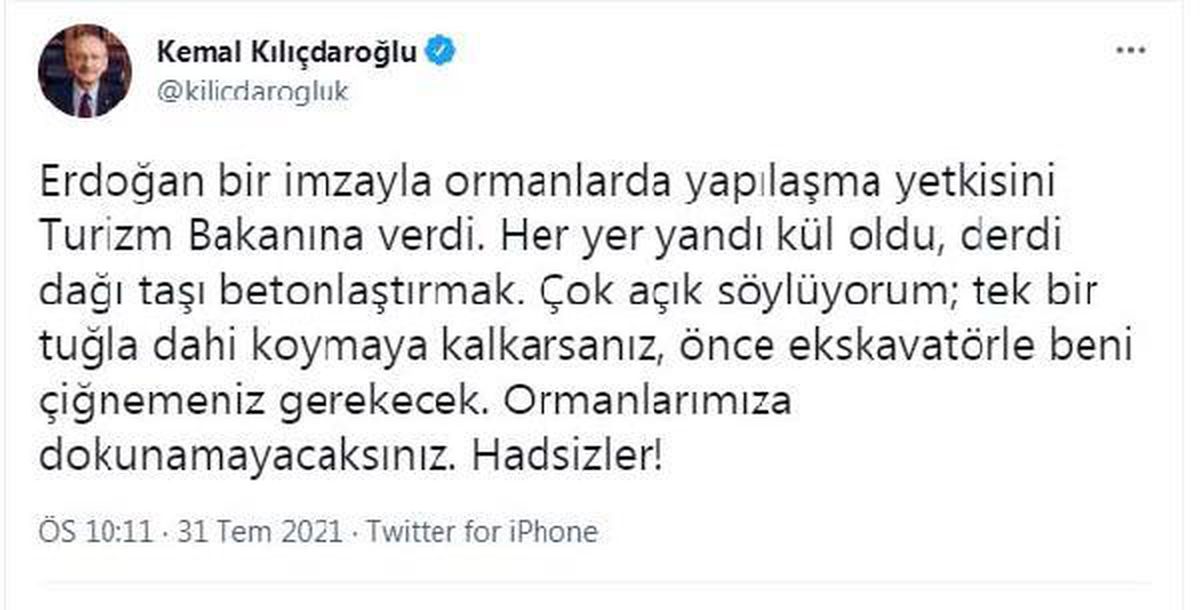 Kılıçdaroğlu\'nun \'yapılaşma yetkisi\' iddiasına Bakan Ersoy\'dan yanıt