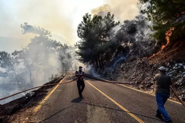 Marmaris'te alevler bir anda yükseldi