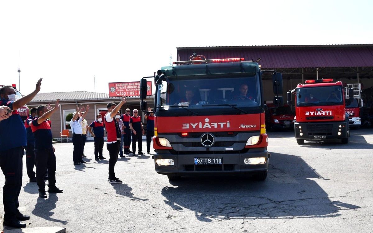 Yangın bölgesine yardıma koştular