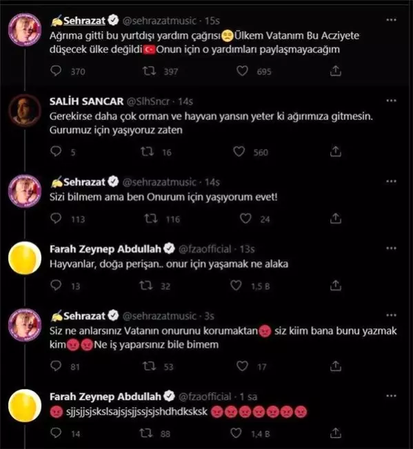 Help Turkey paylaşımları ünlüleri ikiye böldü! Şehrazat'tan kendisini alaya alan Farah Abdullah'a ağır yanıt: Ne iş yaptığını bile bilmem Help Turkey paylaşımları ünlüleri ikiye böldü! Şehrazat'tan kendisini alaya alan Farah Abdullah'a ağır yanıt: Ne iş yaptığını bile bilmem
