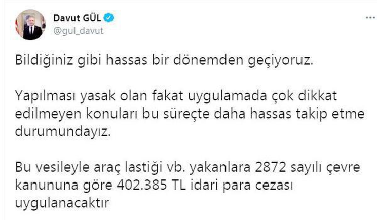 Gaziantep\'te lastik yakanlara 402 bin lira ceza kesilecek
