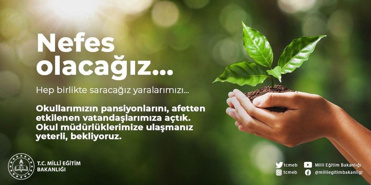 MEB: "Okullarımızın pansiyonlarını, afetten etkilenen vatandaşlarımıza açtık"