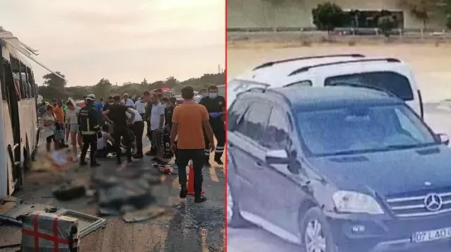 Antalya'da 3 turistin hayatını kaybettiği feci kaza güvenlik kameralarına yansıdı Antalya'da 3 turistin hayatını kaybettiği feci kaza güvenlik kameralarına yansıdı