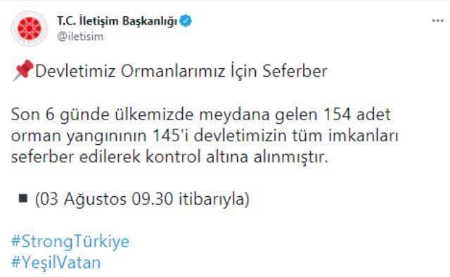 145 yangın kontrol altına alındı, 9 noktada alevlere müdahale ediliyor! İşte il il son durum