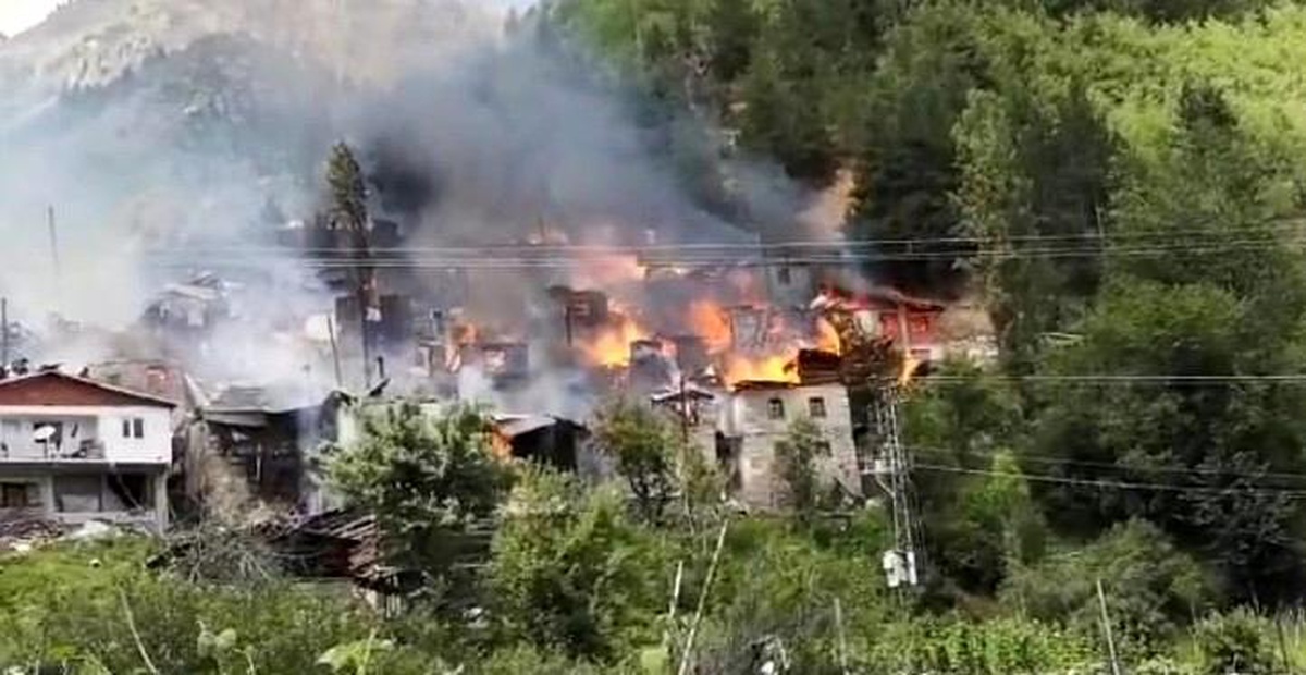 Artvin Valisi Yılmaz Doruk: "Yayla olmasından dolayı yangına müdahalede zorluk var"