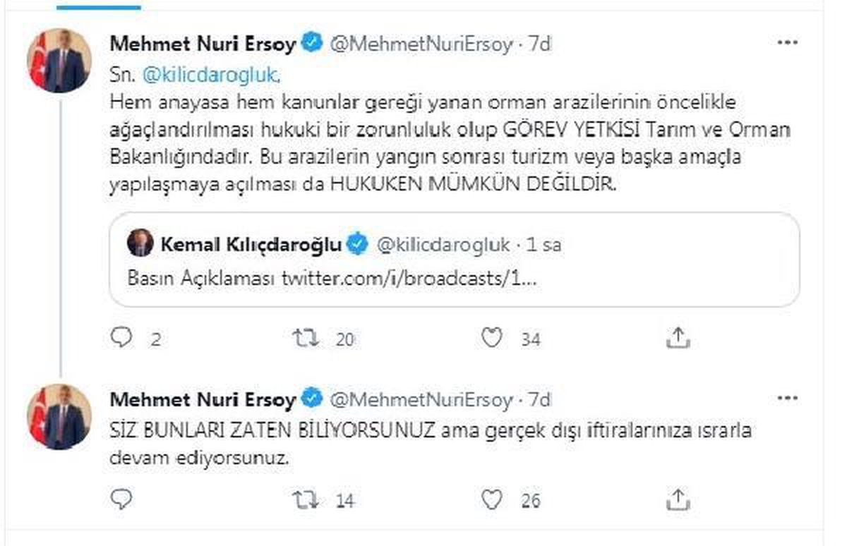 Kültür ve Turizm Bakanı Ersoy\'dan, CHP Genel Başkanı Kılıçdaroğlu\'na yanıt Açıklaması