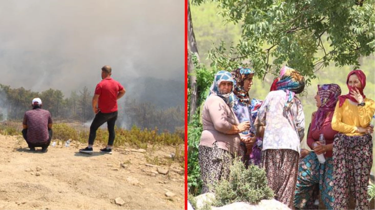 Günlerdir alevlere teslim olan Manavgat\'ta yangın bir mahalleye daha yaklaştı, vatandaşlar tahliye için korkuyla bekliyor