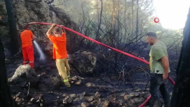 Son dakika: Kemer'de yangını duyan ekiplere yardım için seferber oldu