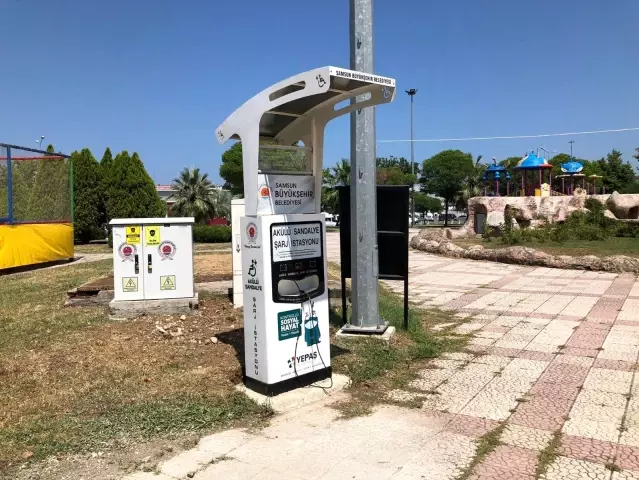 Samsun'da engellilere ücretsiz şarj istasyonları Samsun'da engellilere ücretsiz şarj istasyonları