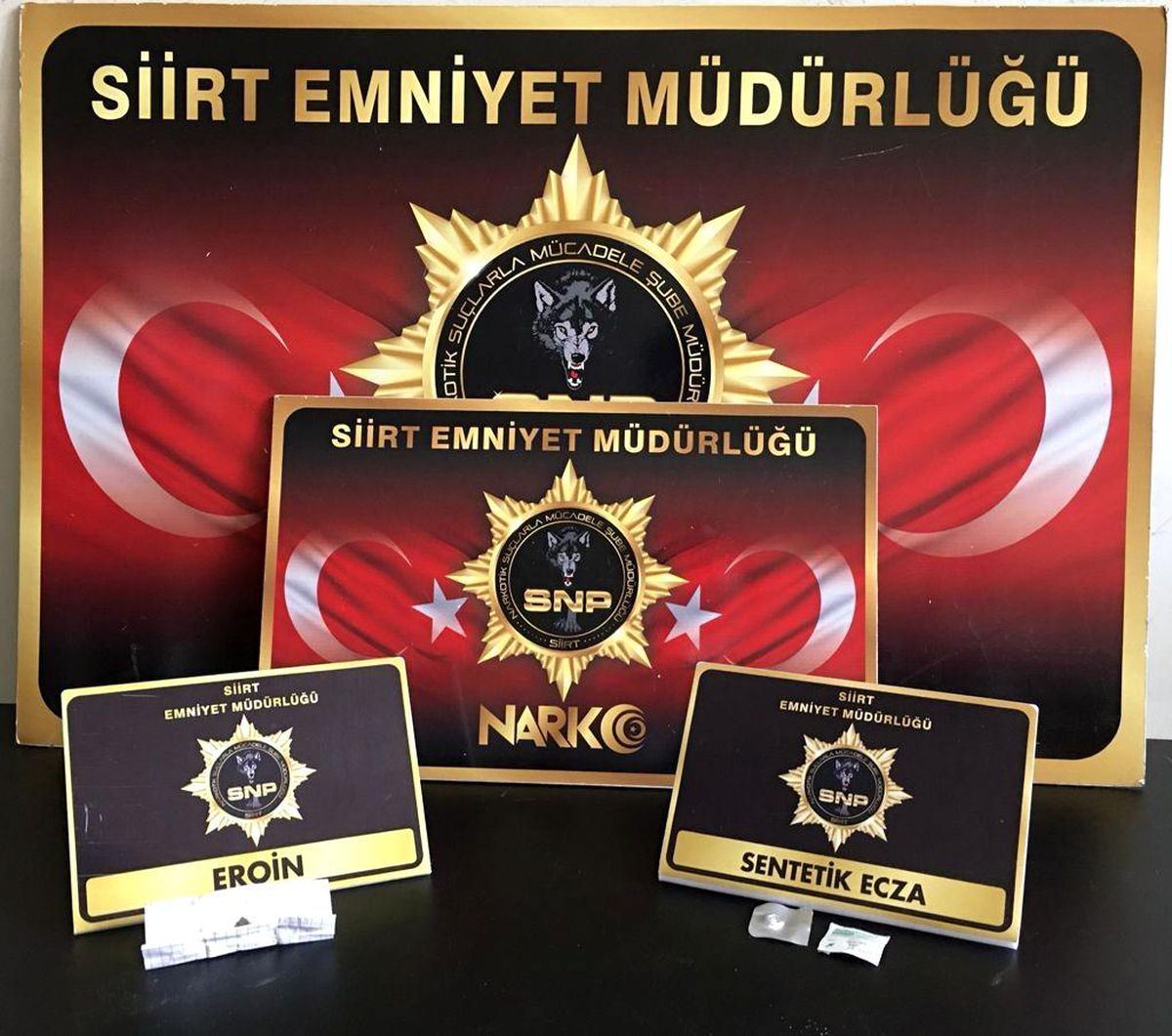 Siirt\'te parkta bulunan bir kadında uyuşturucu madde ele geçirildi