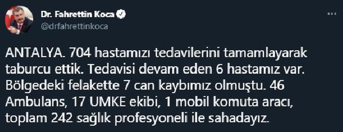 Son dakika: Bakan Koca: Antalya ve Muğla\'da 1154 hastamızı taburcu ettik