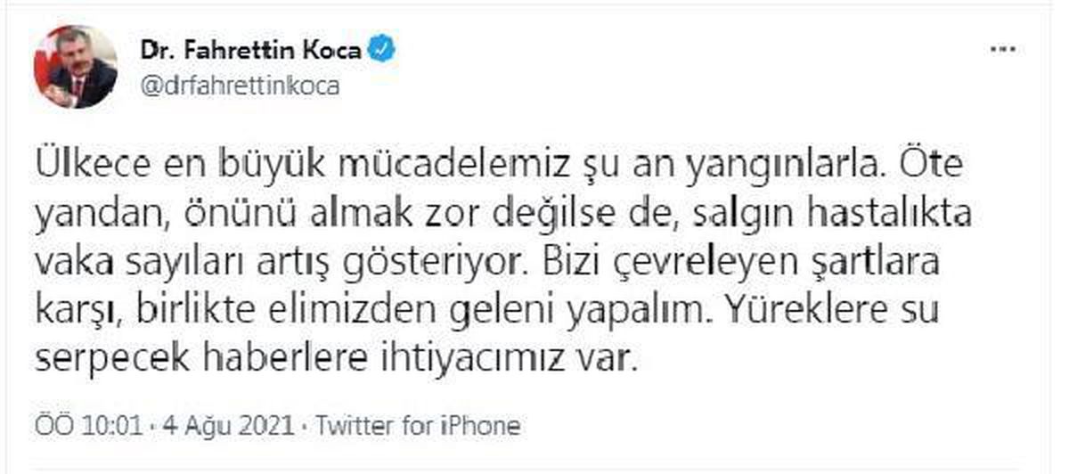 Son Dakika | Bakan Koca: Vaka sayıları artış gösteriyor