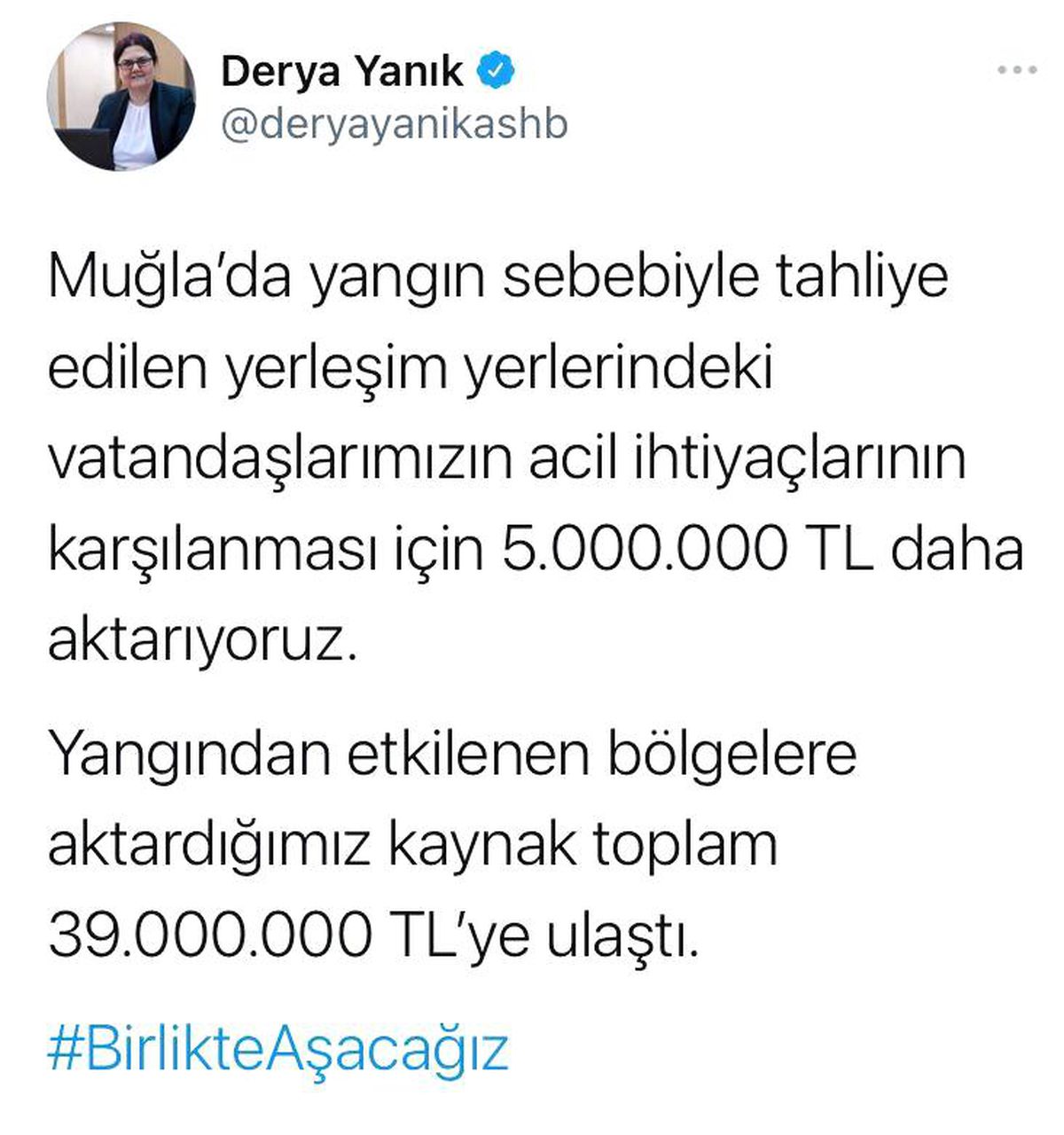 Son dakika haberleri: Bakan Yanık: "Muğla\'da yangın sebebiyle tahliye edilen yerleşim yerlerindeki vatandaşlarımızın acil ihtiyaçlarının karşılanması için 5 milyon lira...