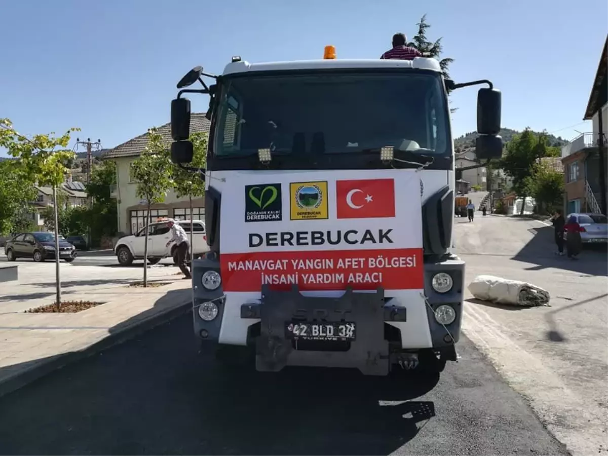 Son dakika haber: Derebucak\'ta Manavgat\'taki yangın mağdurları için yardım kampanyası